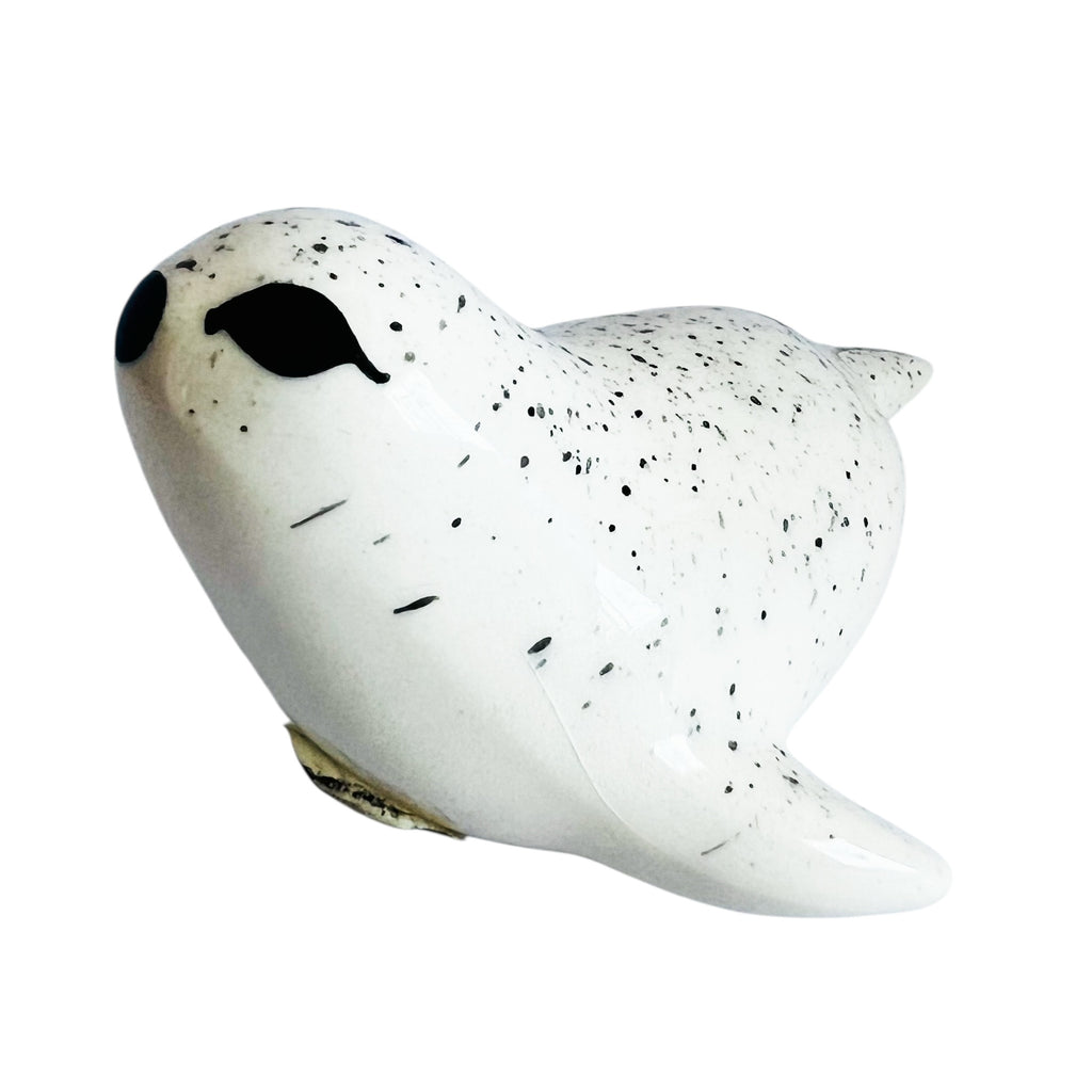 Vancouver Canada White and Black Ceramic Seal Figurine