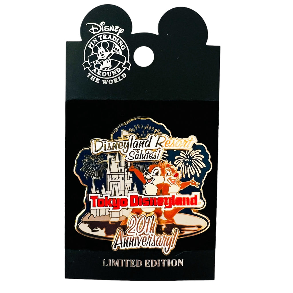 Disney DLR Disneyland Resorts Salutes Tokyo Disneyland 20th Anniversary LE Pin