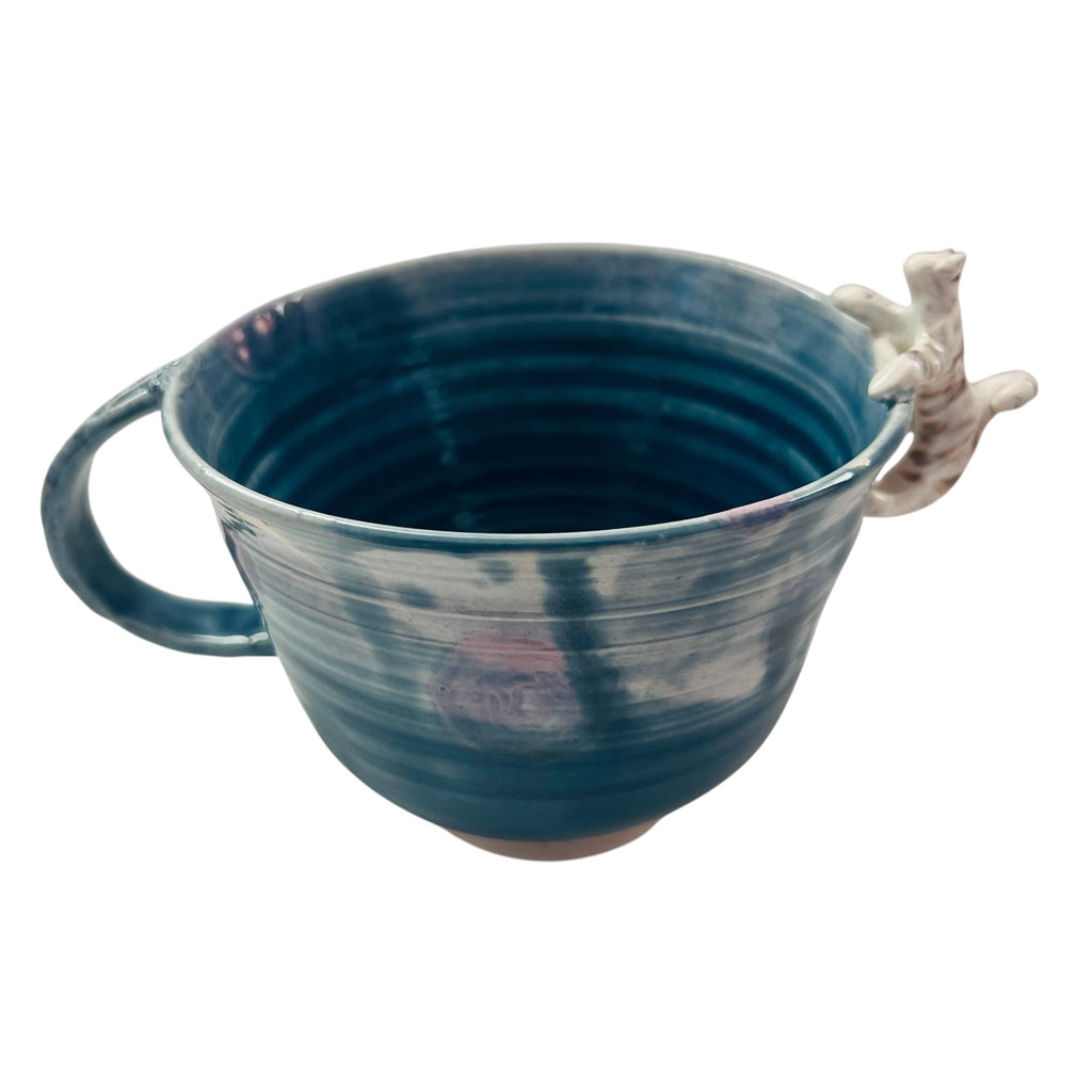 Signed Handcrafted Ceramic Cat Mug
