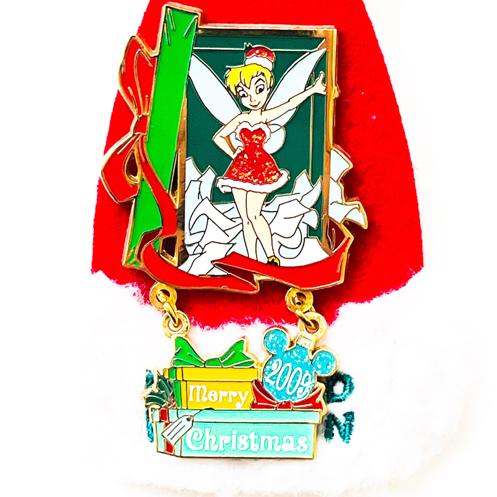 Disney Merry Christmas 2009 Tinker Bell Santa Hat LE 4000 Ornament Pin