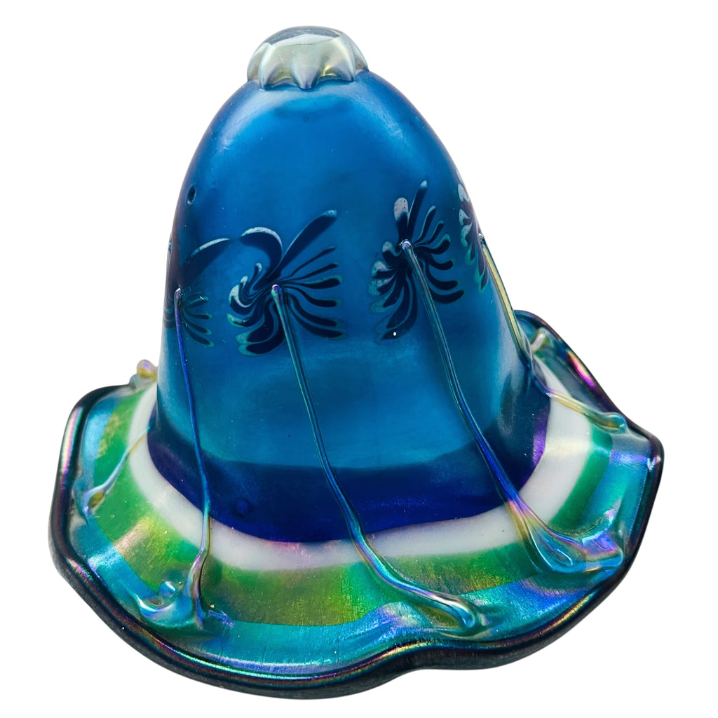 Vintage Carl Radke Art Glass Hand Blown Palm Trees Lamp Shade