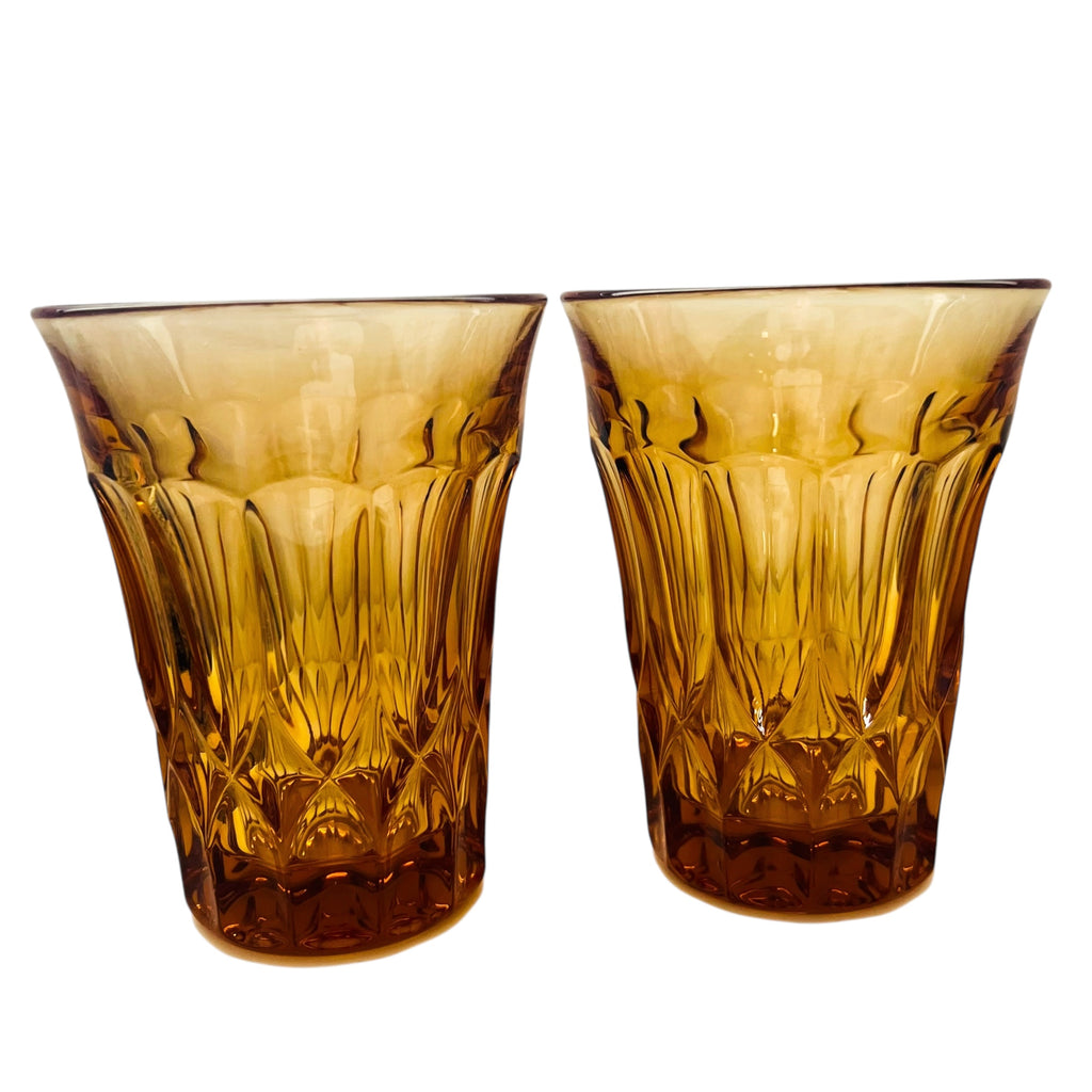 Nortitake Perspective Amber Tumbler Glass Set of 2