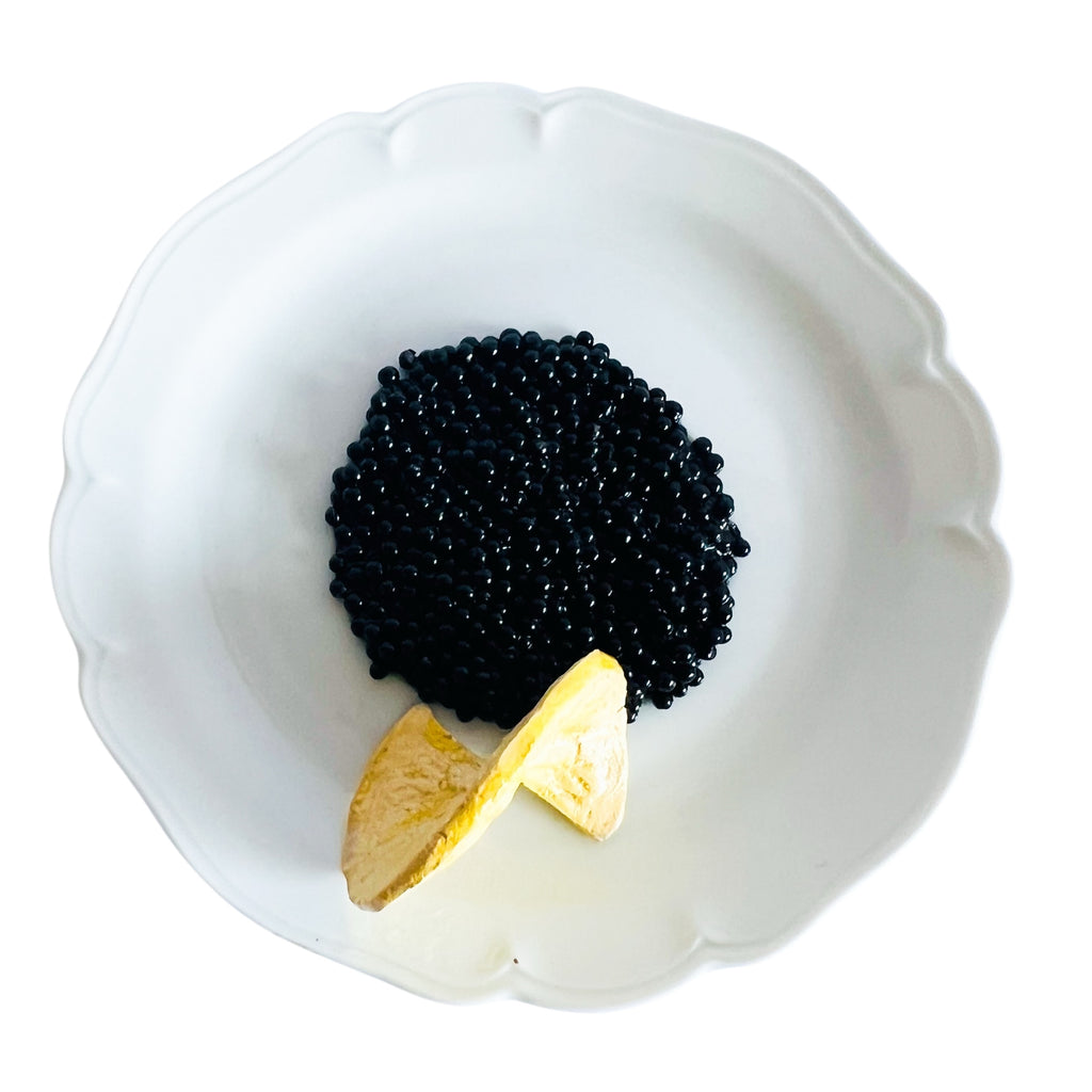 Vintage Christine Viennet Limoges France Caviar Lemon Porcelain Signed Plate