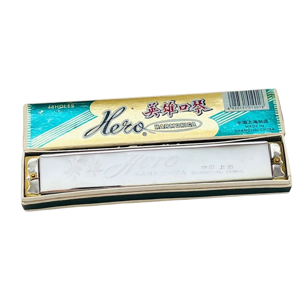 Vintage Hero Harmonica 48 Holes Made In Shanghai China