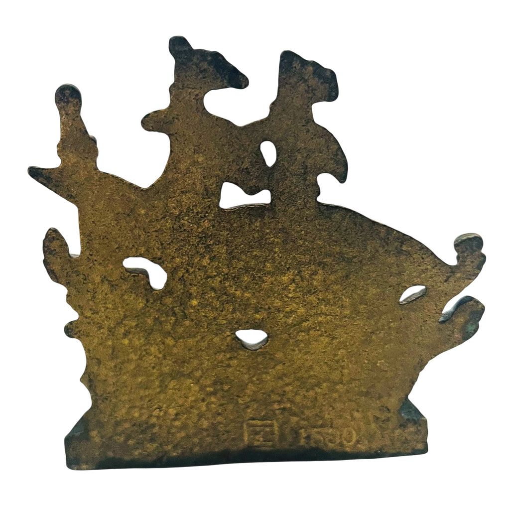 Vintage Cast Iron Metal Pirate Sailing Clipper Ship Nautical Bookend Doorstop