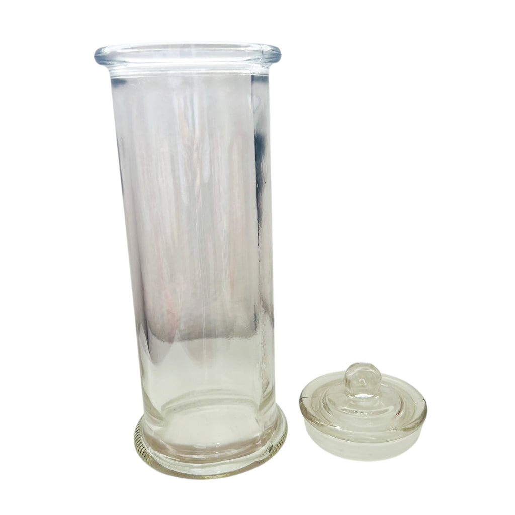 Vintage Ann's House of Nut glass Apothecary Canister Jar with Air Tight Lid