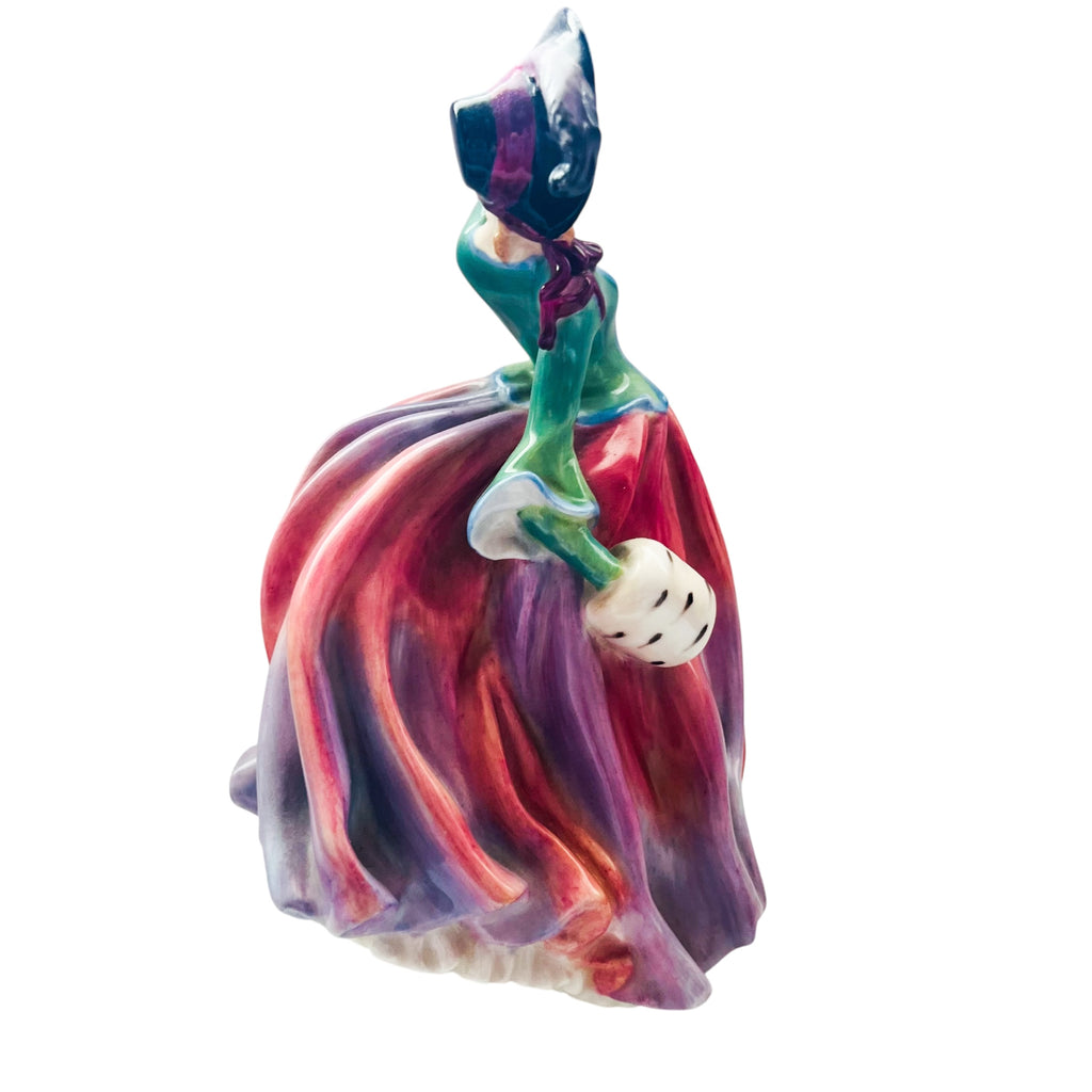 Vintage Royal Doulton Autumn Breezes Victorian Lady Figurine