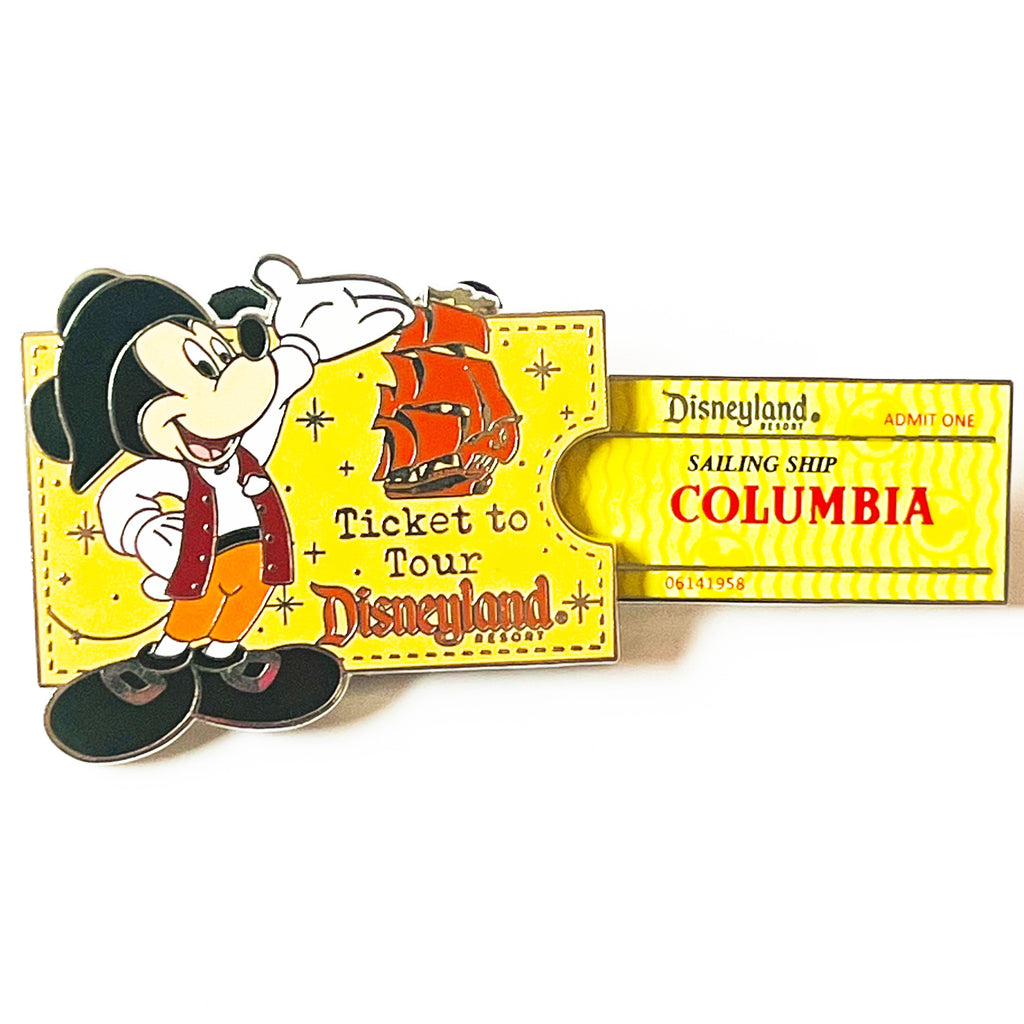 Disneyland Columbia Mickey Mouse Ticket to Tour Limited Edition Pin