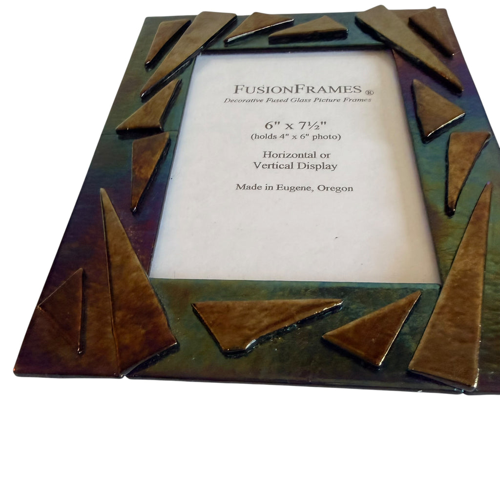 Vintage Fusion Fused Glass Photo Frame