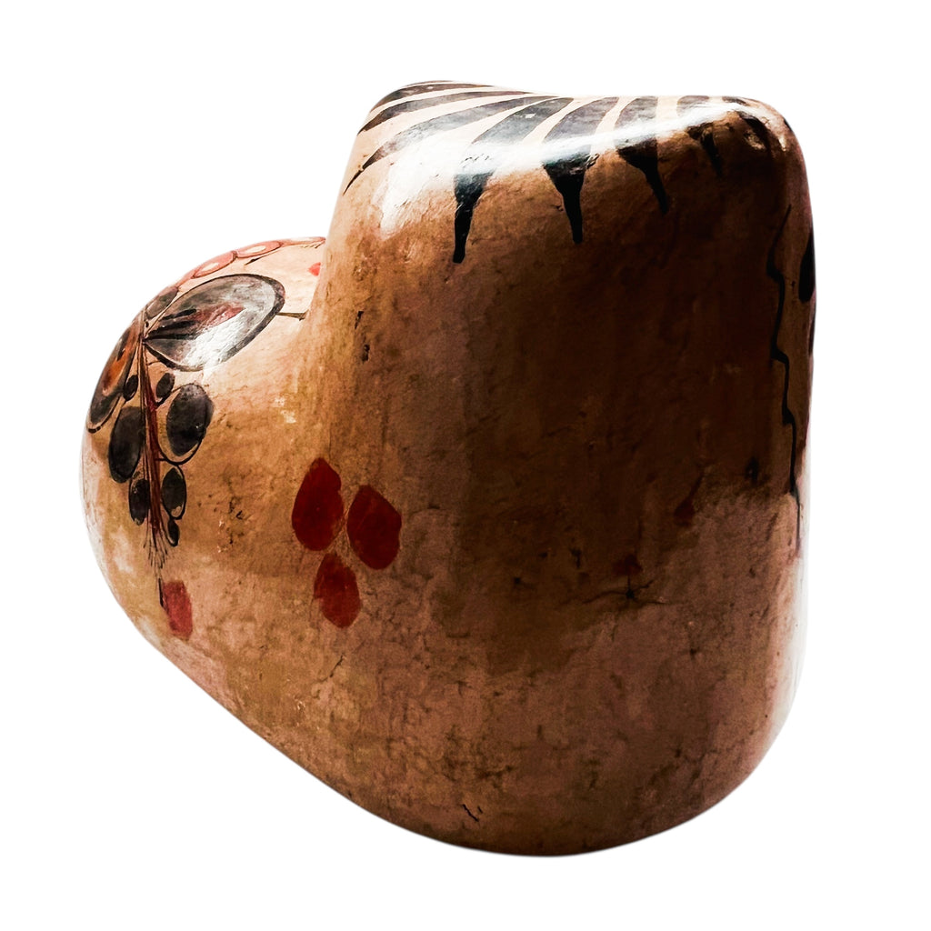 Vintage Mexican Tonala Pottery Traditional Cat Handcrafted Folk Art
