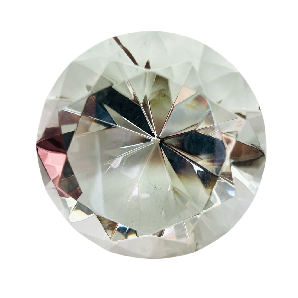 Rosenthal Crystal Loose Round Diamond Faceted Shaped Figurine Paperweight