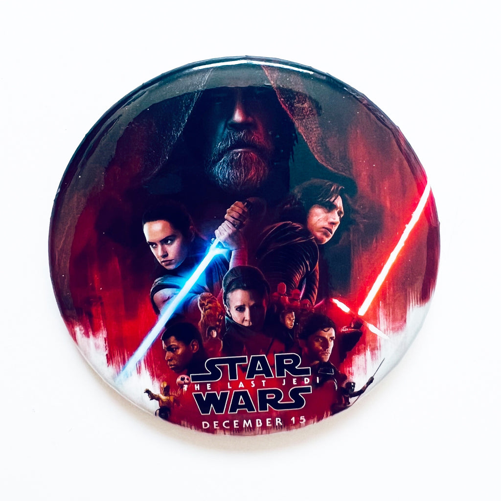 Star Wars The Last Jedi Movie Promo Pinback Button