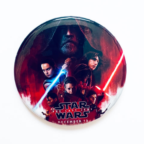 Star Wars The Last Jedi Movie Promo Pinback Button