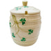 Vintage Belleek Pottery Ireland Shamrock Marmalade & Lid +
Open Salt Cellar Bowl