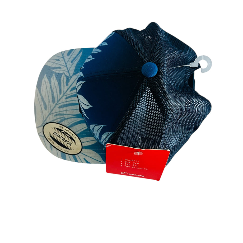 Hurley Sig Zane Moorea Salesman Blue Leaf Print Snapback Hat