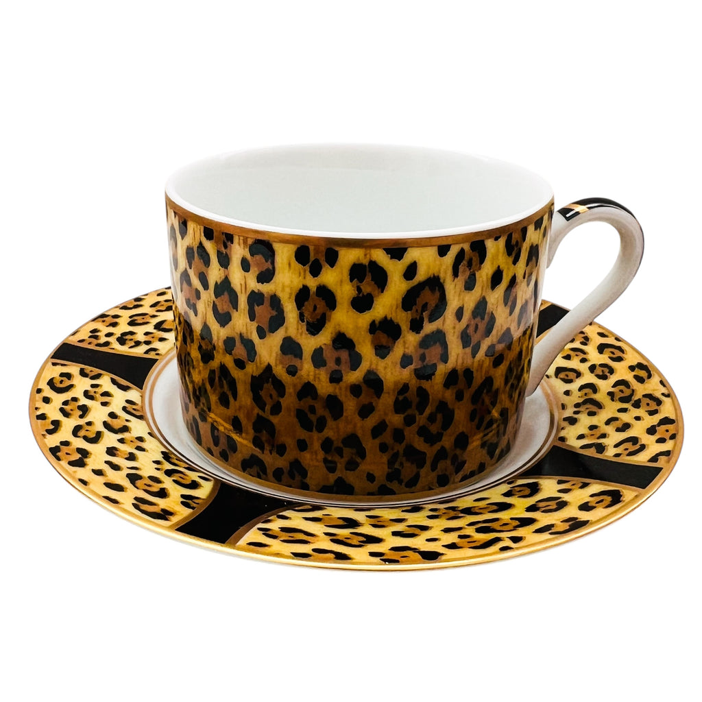 Lynn Chase Amazonian Jaguar Cup & Saucer Set