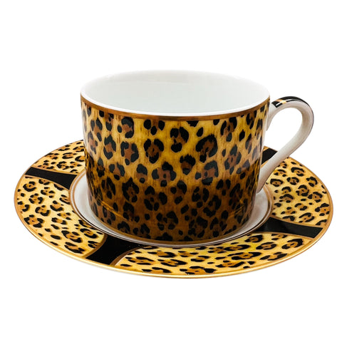 Lynn Chase Amazonian Jaguar Cup & Saucer Set