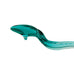 Vintage Fish Sleek Teal Art Glass Sculpture