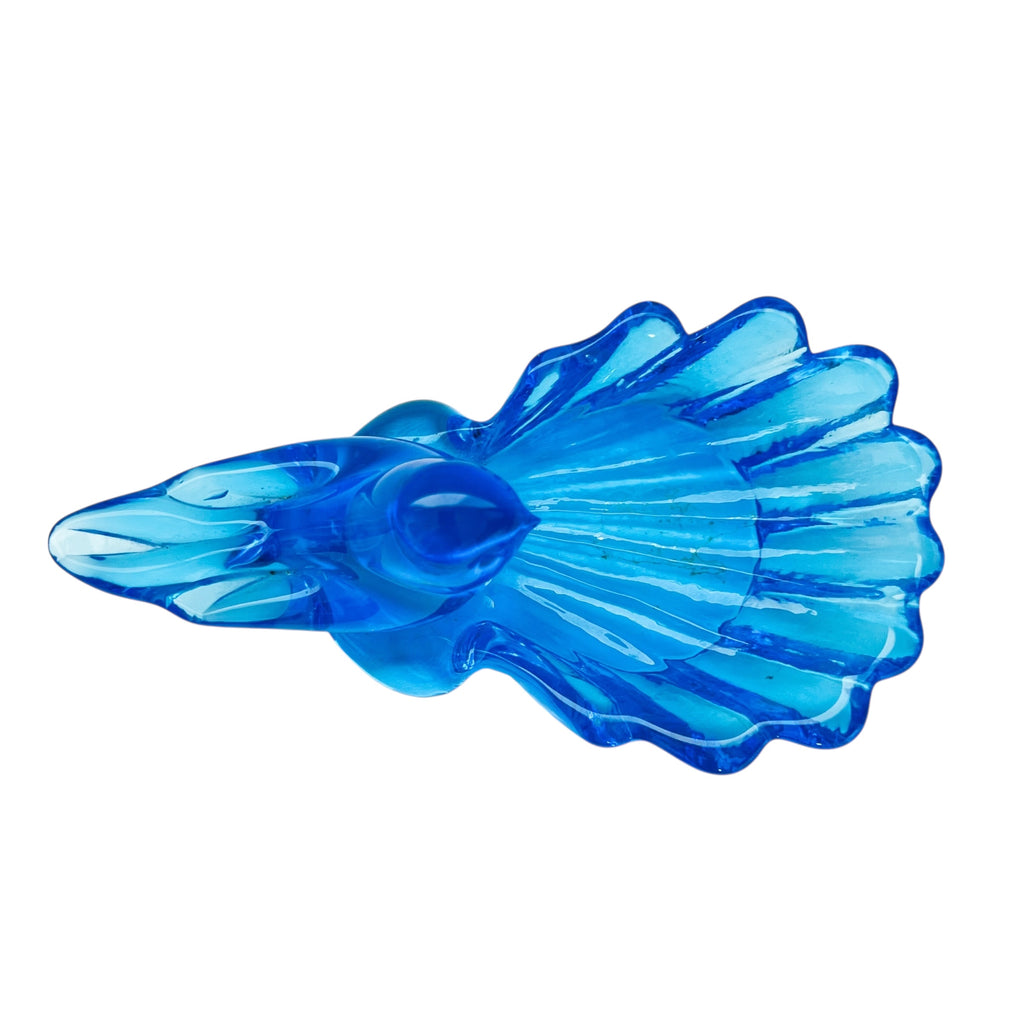 Vintage Bluebird Trinket Dish Art Glass Signed by Artist Leo Ward