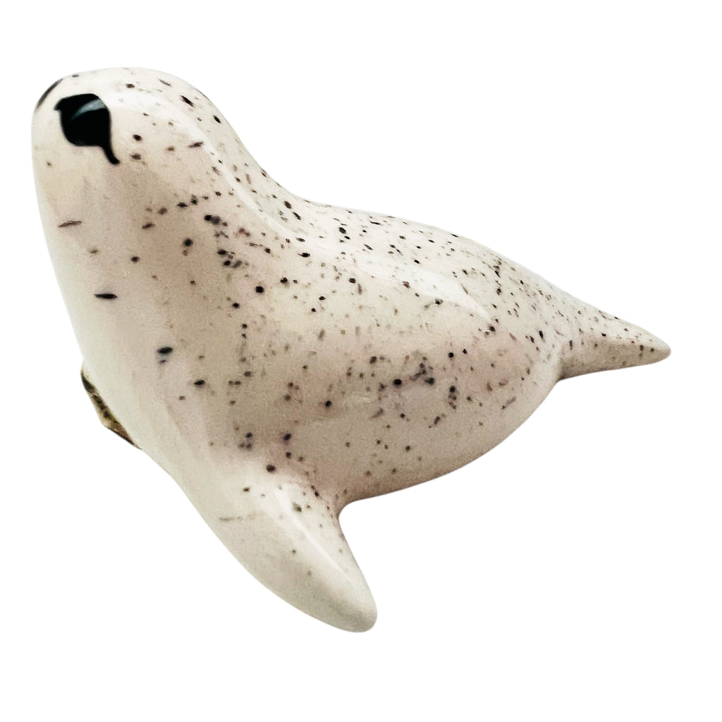 Vancouver Canada White and Black Ceramic Seal Figurine