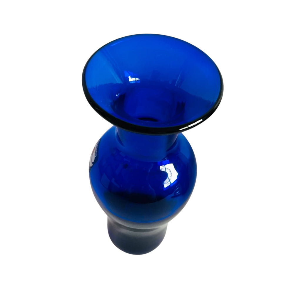Blenko Cobalt Blue 7” Glass Vase