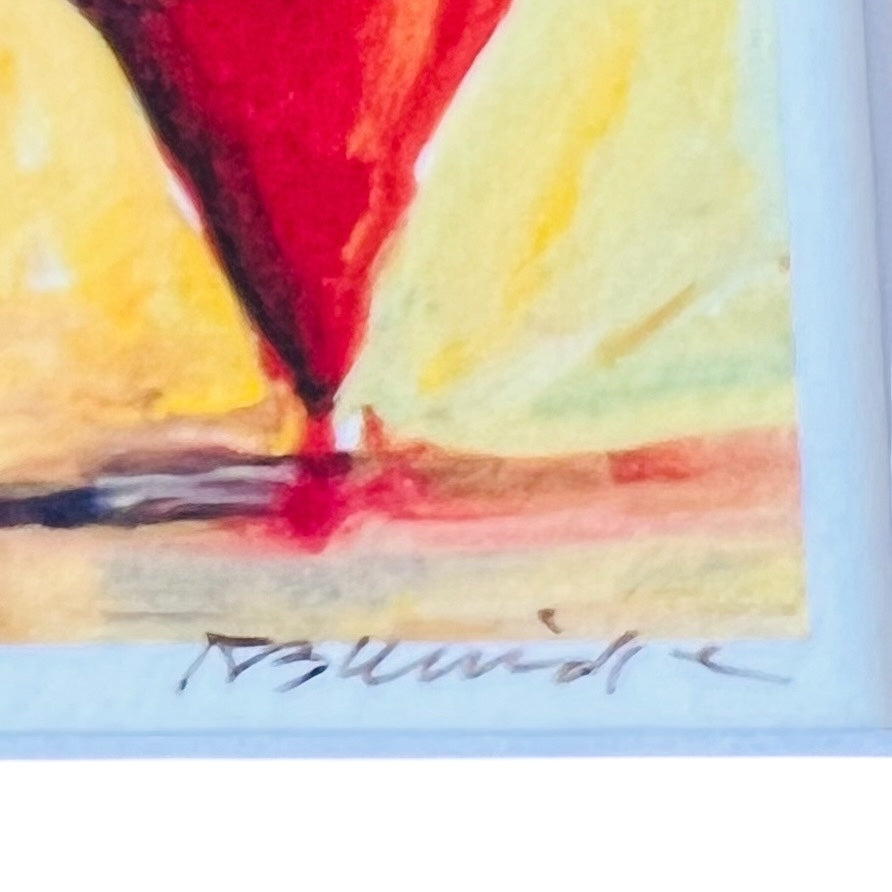 Vintage Robert Burridge Studio Heart Signed Art Wood Framed