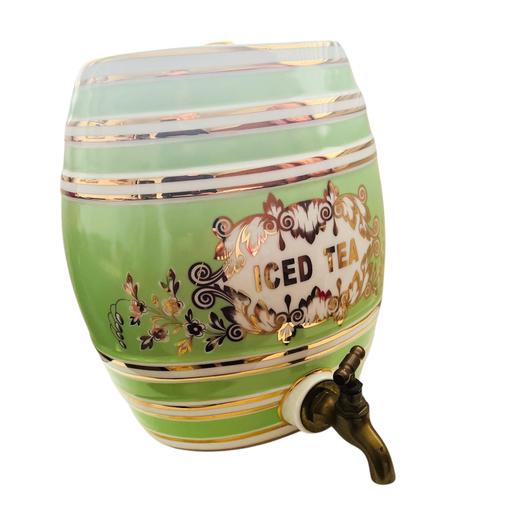 English Two's Company Iced Tea Ceramic Dispenser