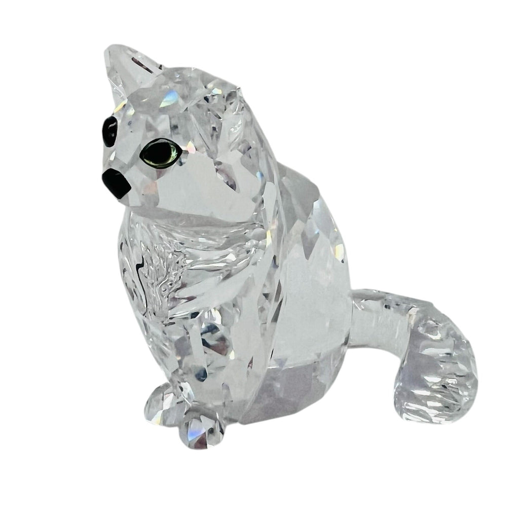 Vintage Swarovski Crystal Sitting Cat Figurine