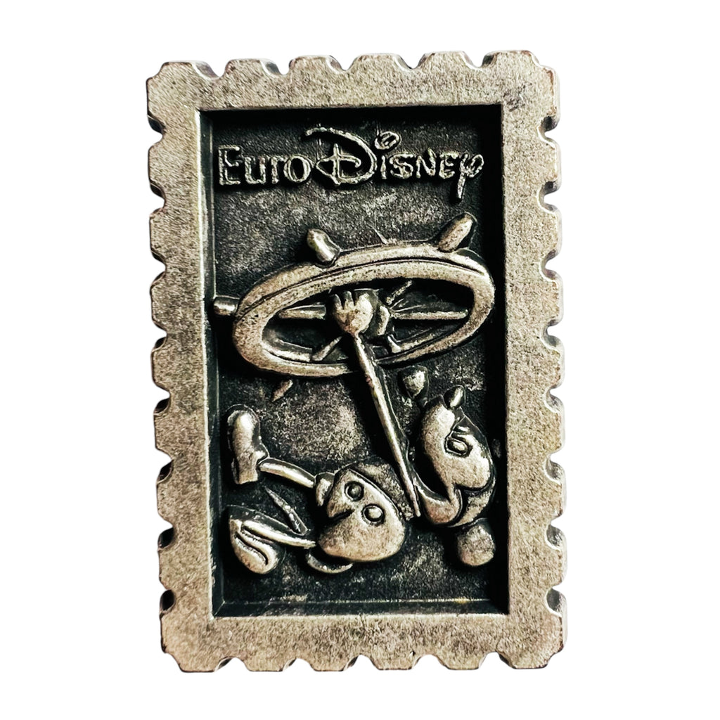 Disney EuroDisney Steamboat Pewter Stamp Pin