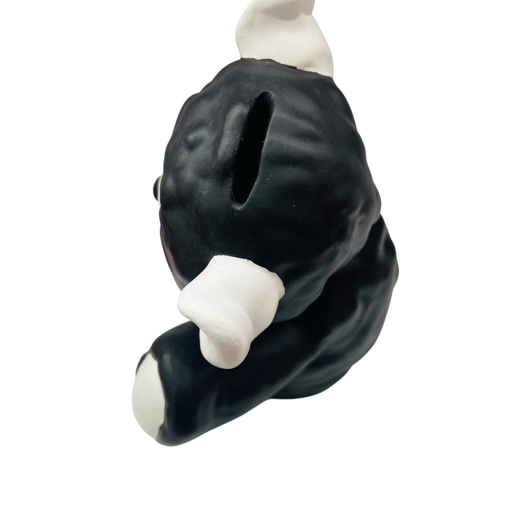 Vintage 1973 Bear Black & White Coin Bank