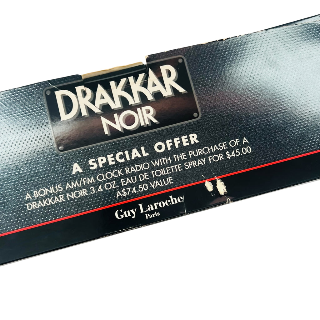 Vintage Drakkar Noir Alarm Clock Radio with 3.4 oz. Spray