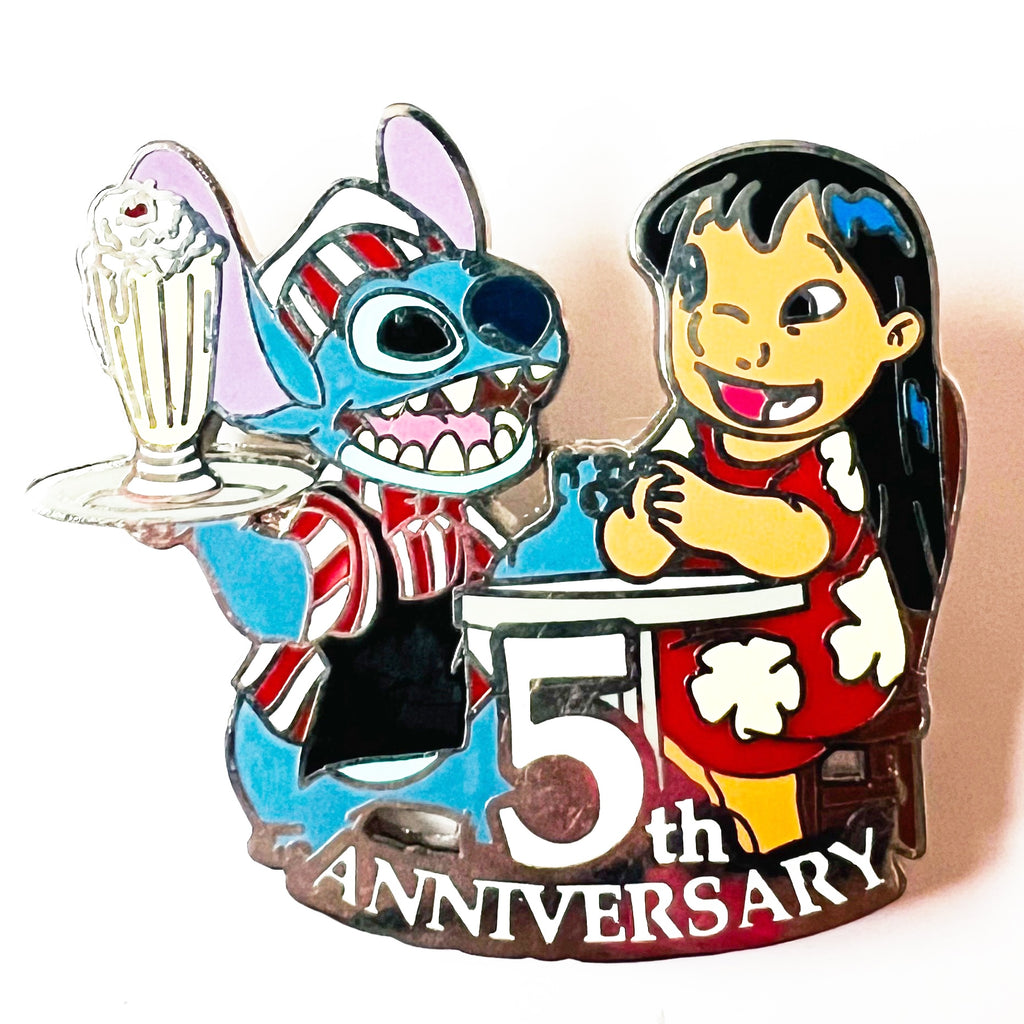 Disney Studio Store Hollywood Soda Fountain Lilo & Stitch 5th Anniversary LE Pin