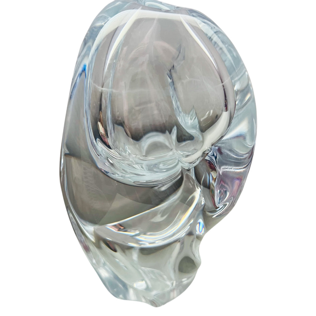Sklo Lugano Lava Hand Blown Art Glass Object Heavy Vase