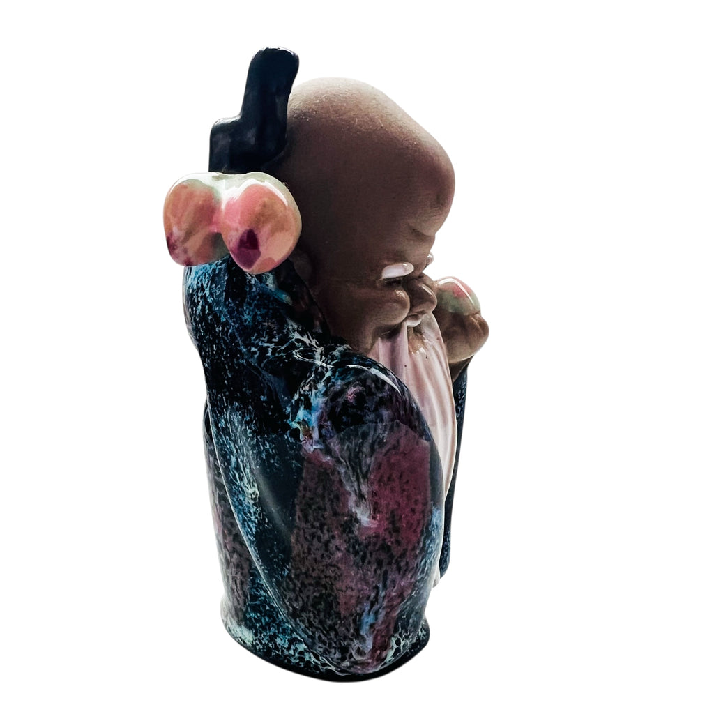 Vintage Chinese God of Longevity Mudman Clay Figurine