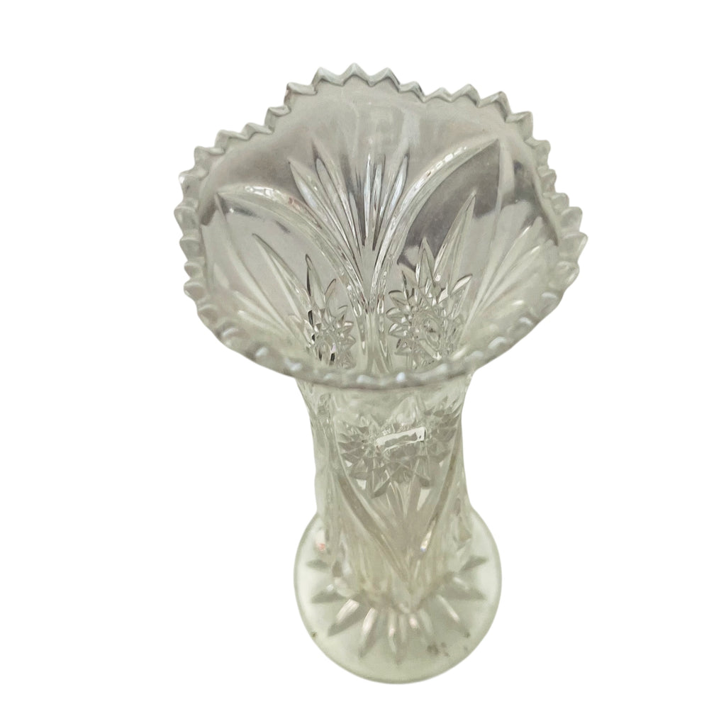Nachmann Bleikristall Germany 24% Lead Crystal Pedestal Vase