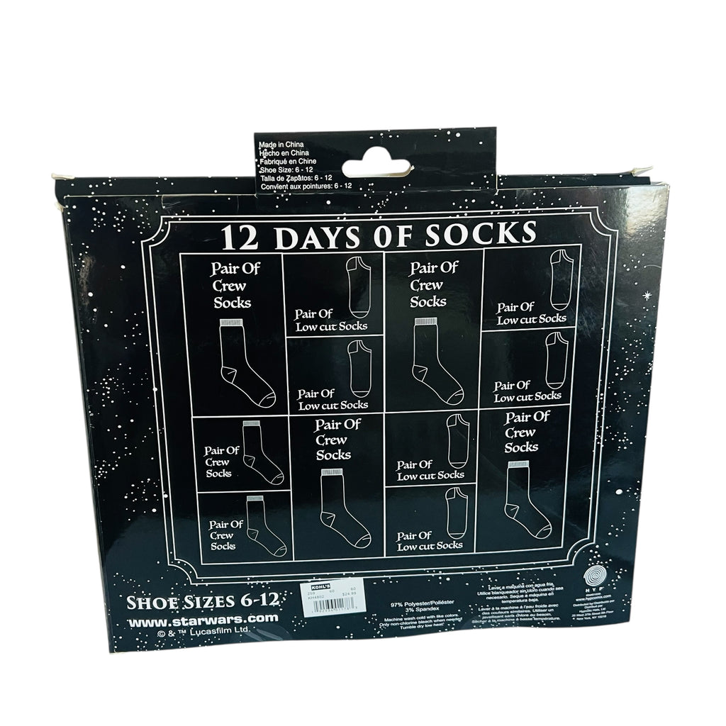 Star Wars 12 Days of Socks Set Collection Advent Calendar