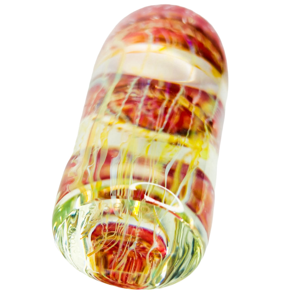 Richard Satava Art Glass Ruby Moon Jellyfish Sculpture Signed | 2839-06