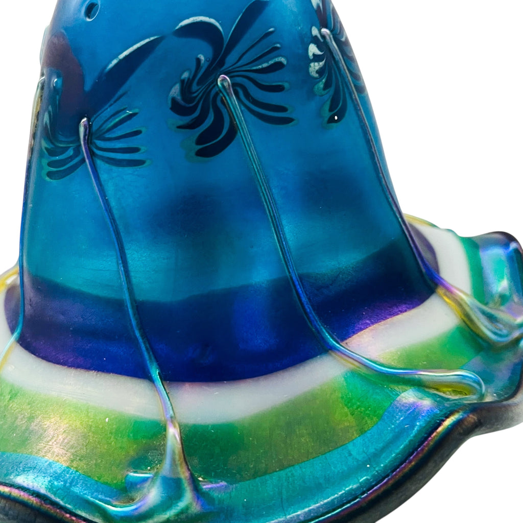 Vintage Carl Radke Art Glass Hand Blown Palm Trees Lamp Shade