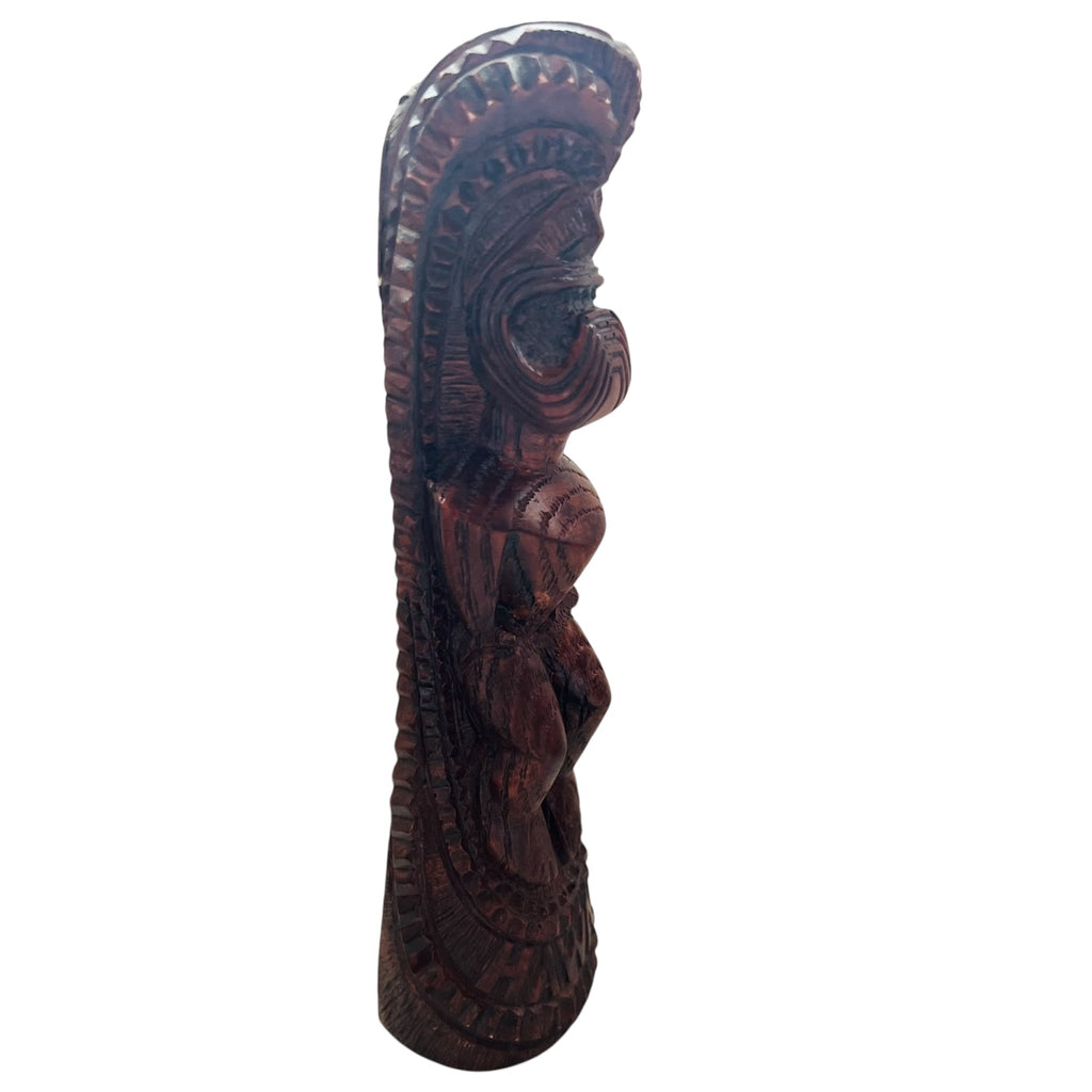 Vintage Coco Joe's Kane Tiki God of Health Happiness Hawaii Hapa Wood Figurine