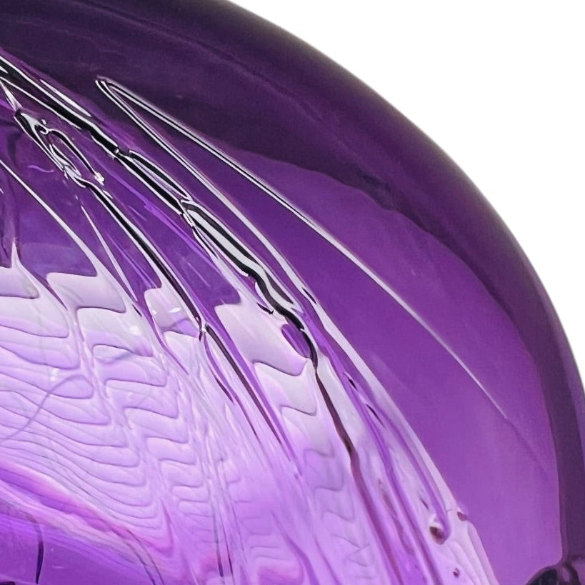 Vintage Loren Chapman Purple Art Glass Signed Bud Vase