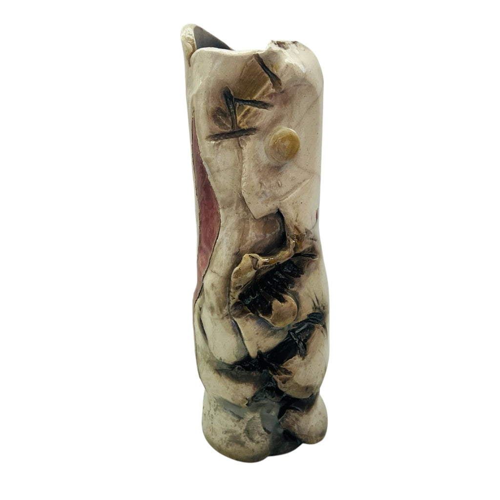 Joseph Rodriguez Raku Southwest Wrapped Art Pottery Vessel Vase