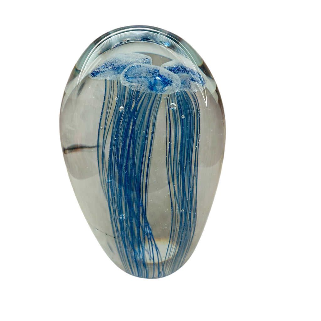 Vintage Art Glass Jellyfish Paperweight