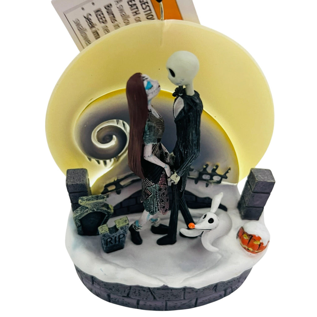 Disney Nightmare Before Christmas Jack And Sally Moon Scene Light-Up Ornament