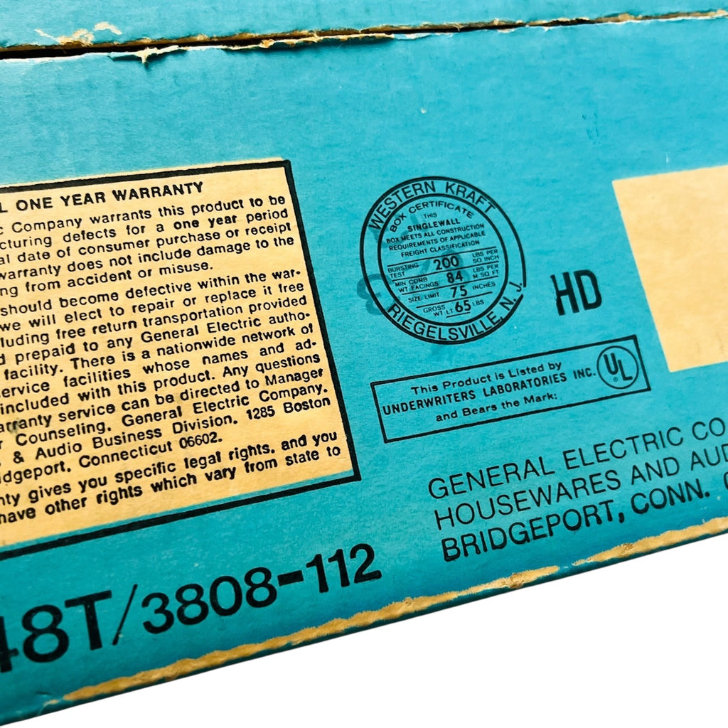 Vintage GENERAL ELECTRIC GE G48T/ 3808 Grill WaffleBaker NIB