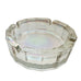 Vintage MCM Opal Iridescent Glass Textured Hexagonal Ashtray