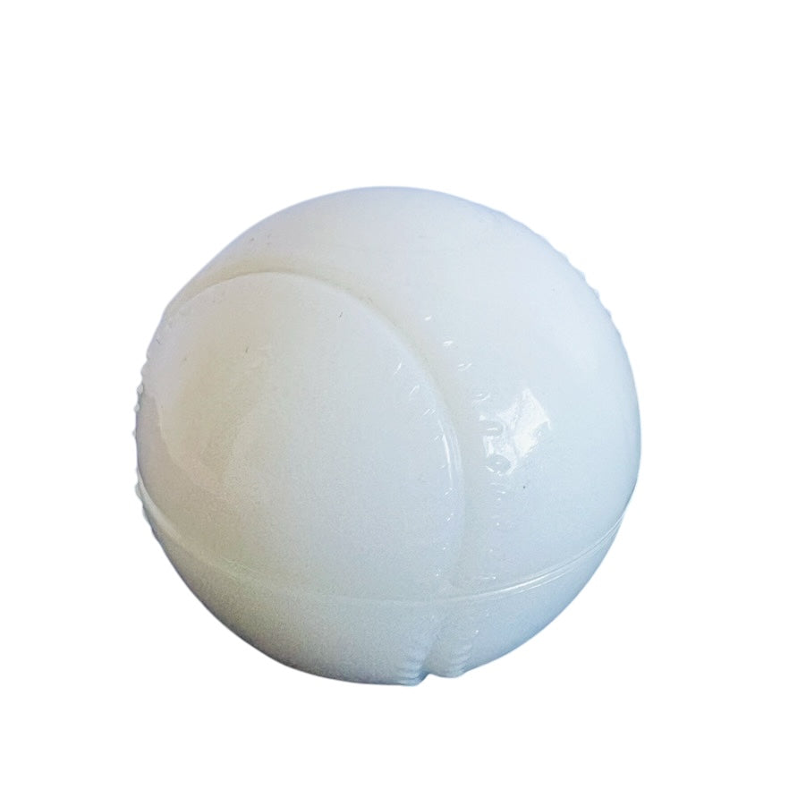 Vintage Anchor Hocking Milk Glass White Baseball Trinket Box Covered Jar Lid