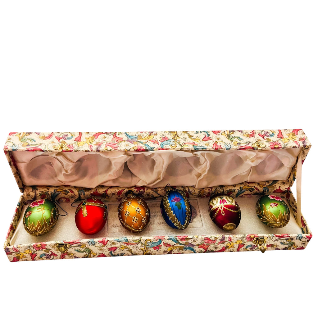 Vintage Germany Black Forest Collection Limited Edition Glass Egg Ornaments