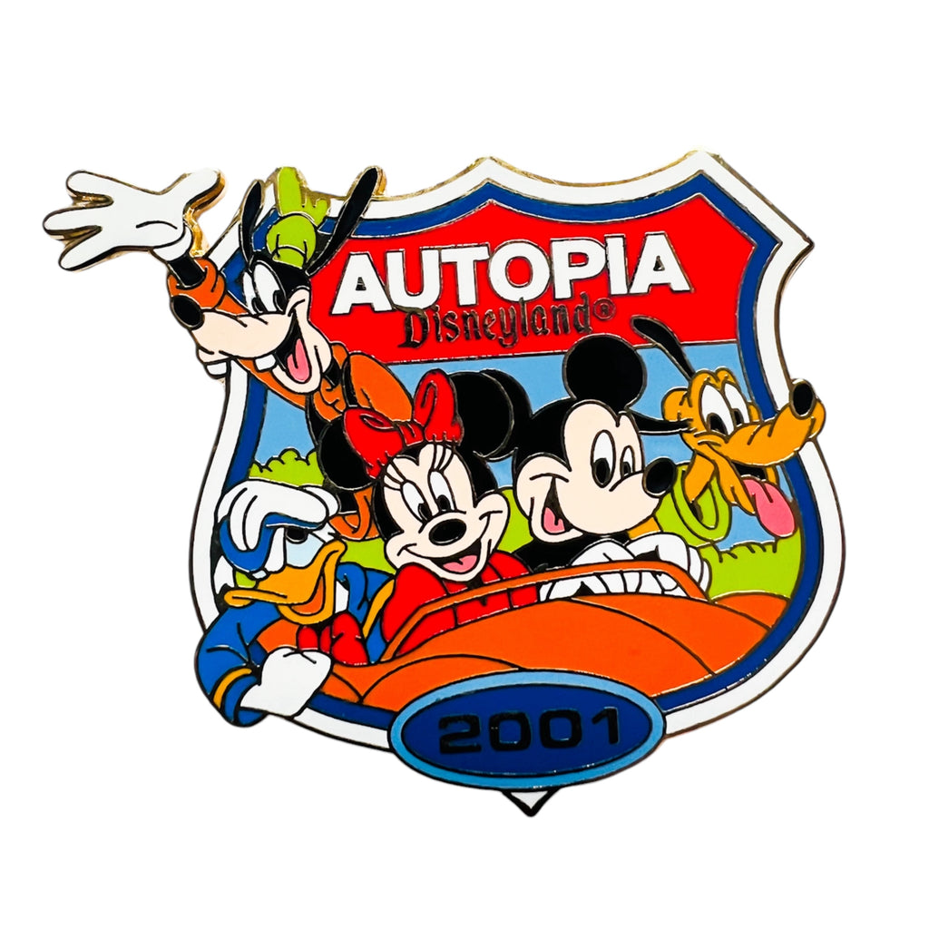 Disneyland Autopia FAB 5 Donald Goofy Mickey Minnie Mouse Pluto Limited Edition Pin