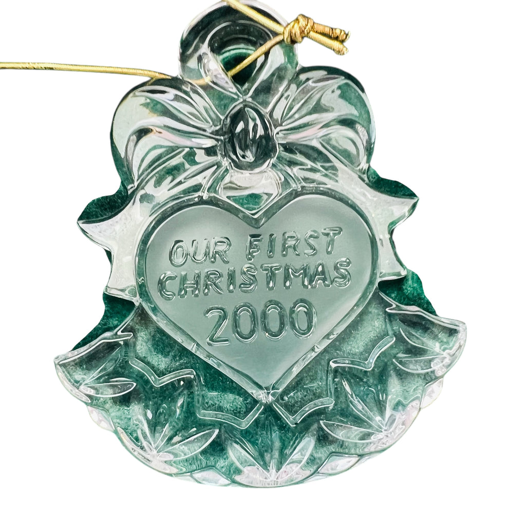Vintage Waterford Marquis Crystal Our First Christmas 2000 Ornament