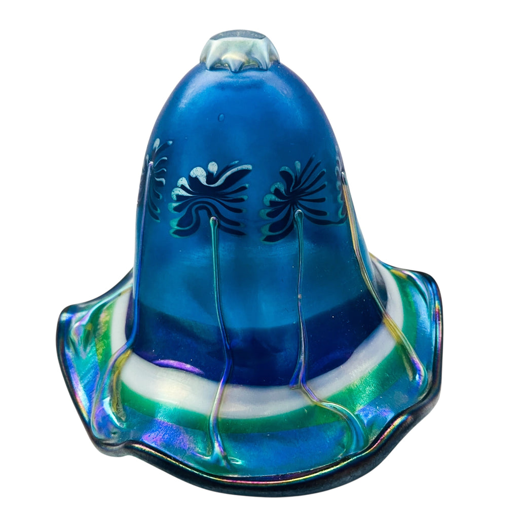 Vintage Carl Radke Art Glass Hand Blown Palm Trees Lamp Shade